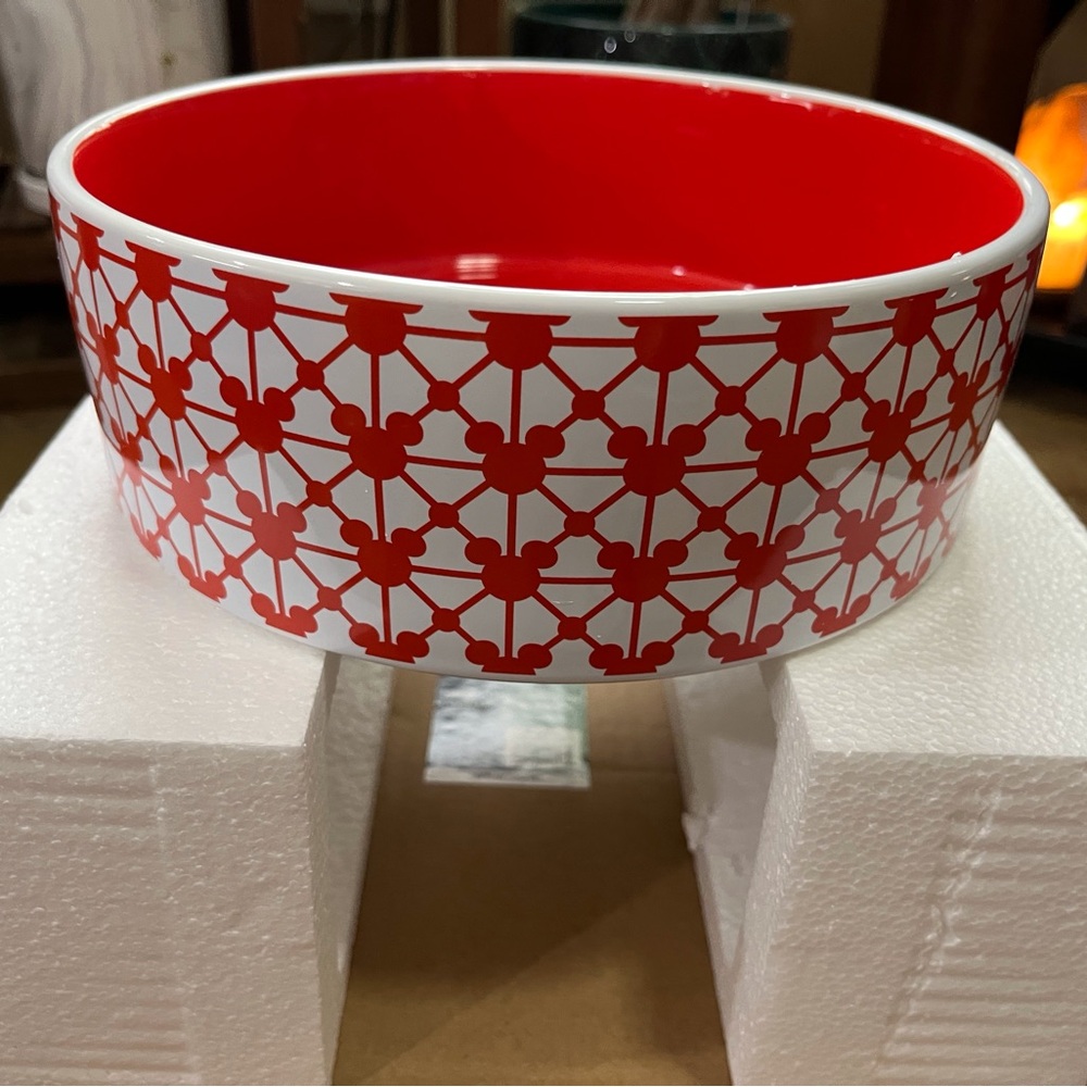 Disney Red and White Dog Bowl
